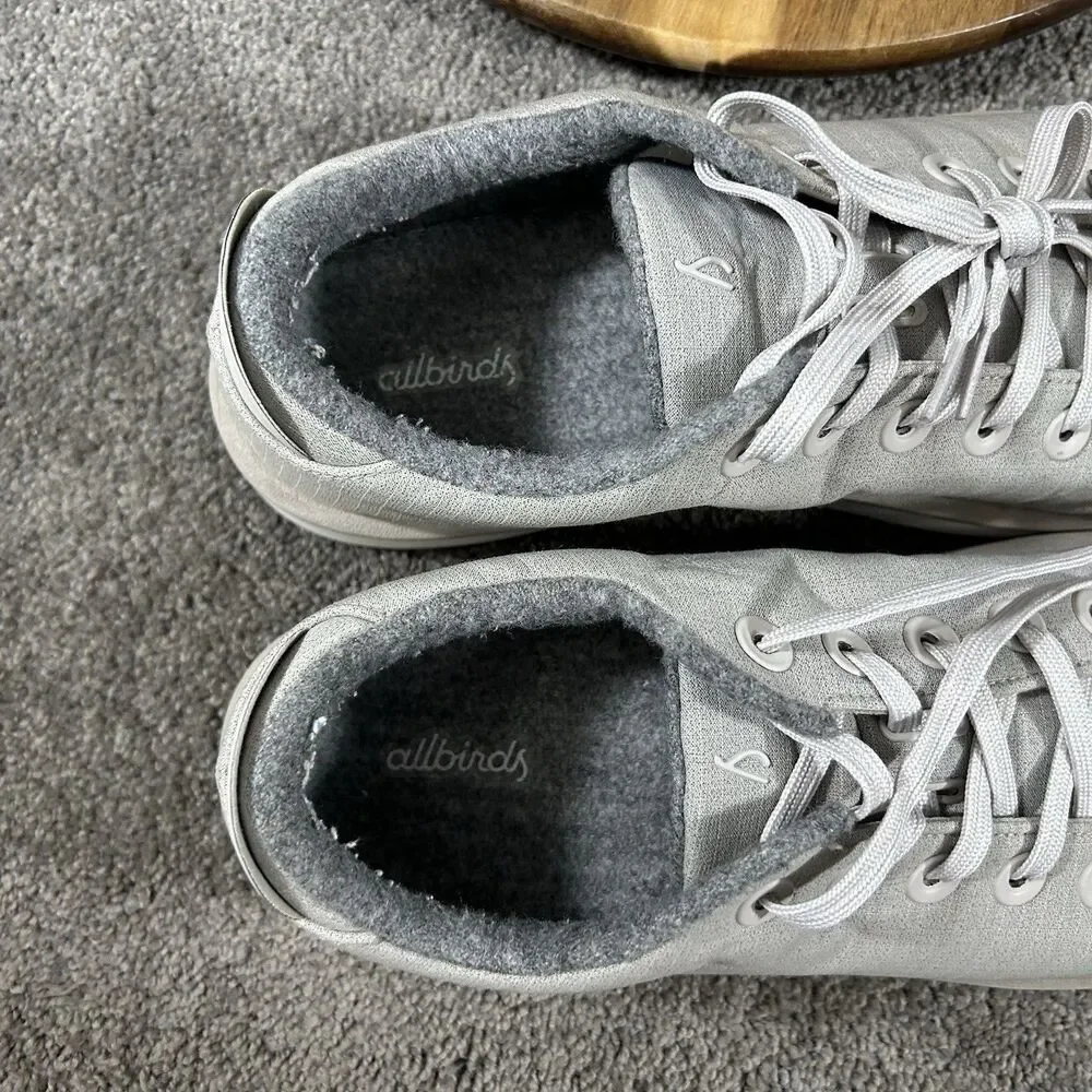 Allbirds Wool Pipers WP Mens Size 11 Gray Lace Up Low Top Casual Shoes Used